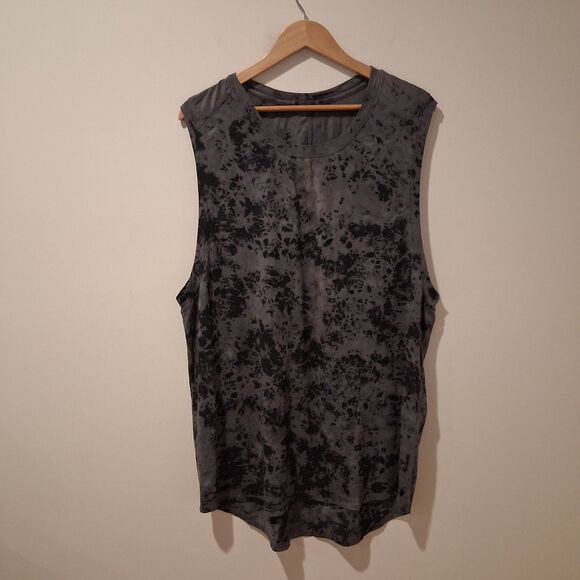 Lululemon Men's Delta Tank TopDeep Coal / Black Space DyeSize XL Athletic Gym - Picture 1 of 6